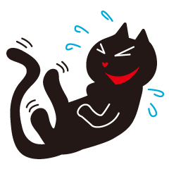 Overaction black cat