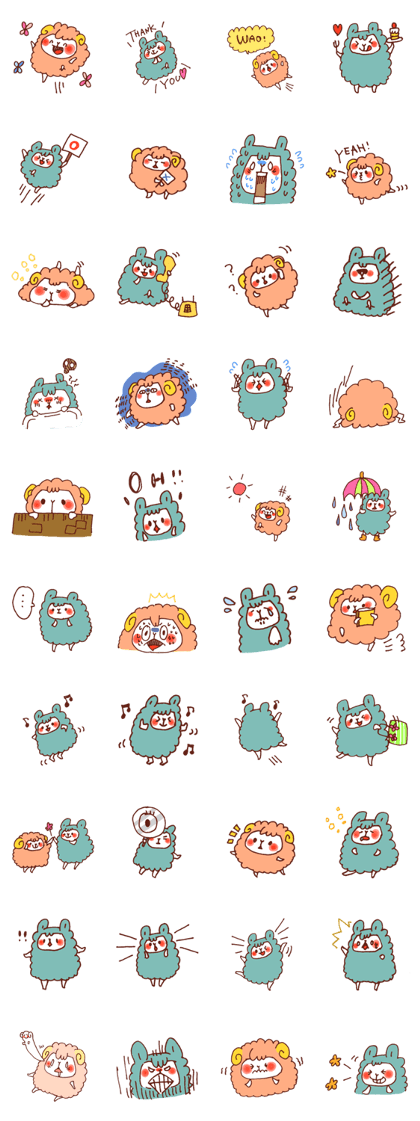 Yuruyuru Graffiti alpaca,sheep