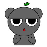 Black Bear of a leaf