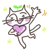 The sticker of Suzushiro, the cute cat.