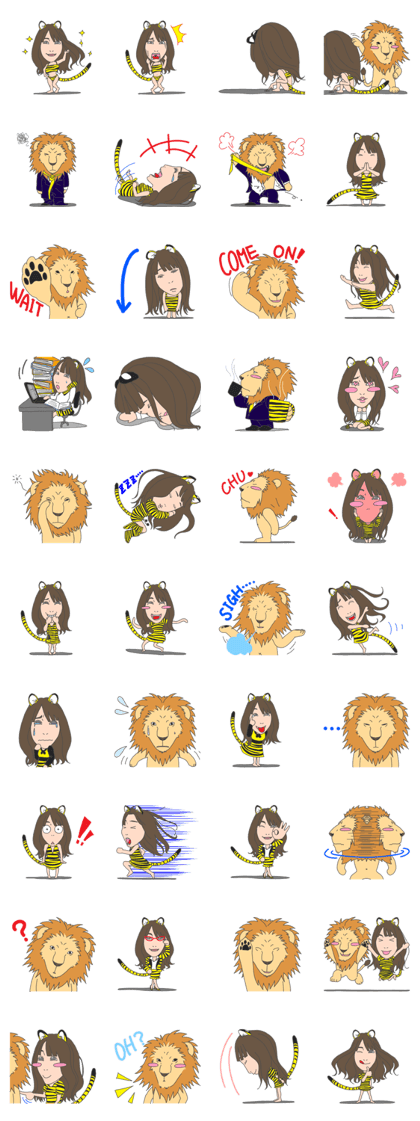Animal couple (Tiger&Lion)