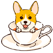 Corgi Tea Time