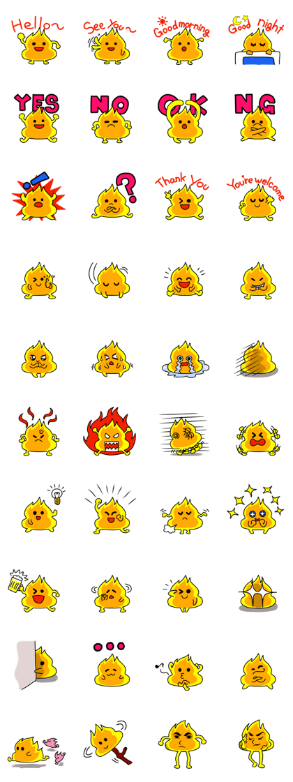 flamme d'or