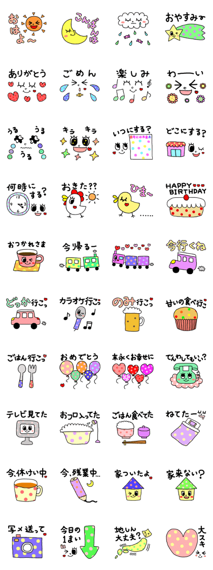 Polka dotted sticker