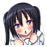 sticker of moe moe schoolgirl