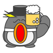 The penguin Sticker which I got drunk on