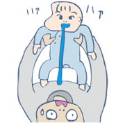 Daddy draw, life with baby.Japanese.