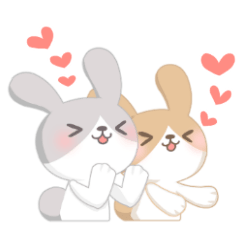 [Heart] Good friend rabbit.