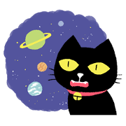 comical black cat