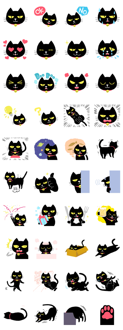 comical black cat