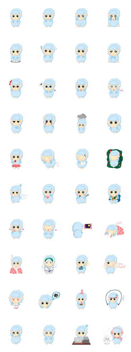 blue merry lamb