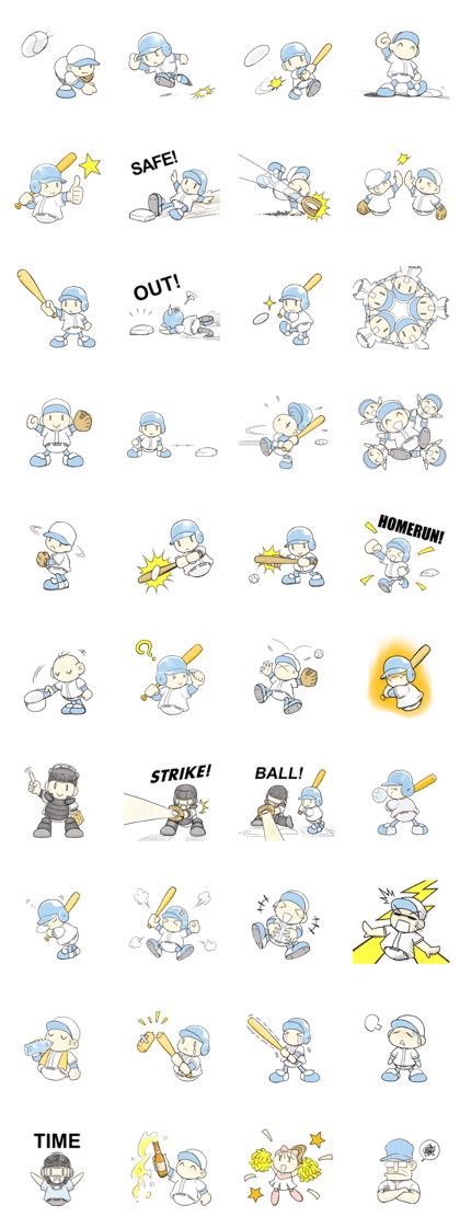 Super baseball hero -'Mr. Round Head'-