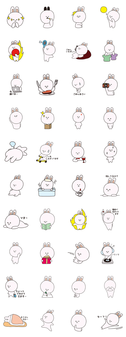 cute chubby rabbit's daily life