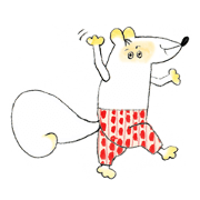 Squirrel and Striped Pants