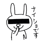 Rabbit wants to hide the face