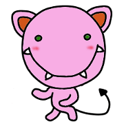 Sticker of cute monster
