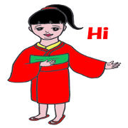 Little girl loves Kimono.