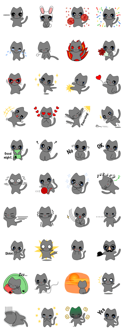 Gris the cat - English