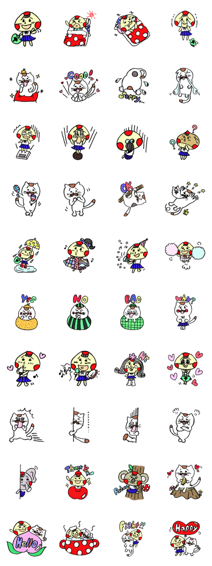 "Nokochan" and "Nyanta"