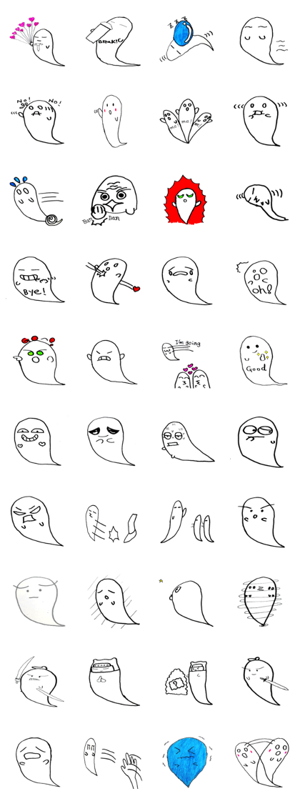 Expressive and balloon ghost