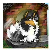 Sticker of a cute Shetland Sheepdog.