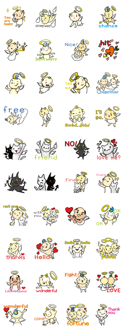 An angel encourages. English version.