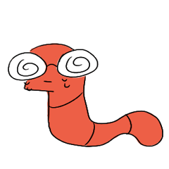 cute Red worm
