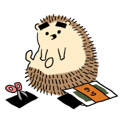 CAWAII Hedgehog Sticker