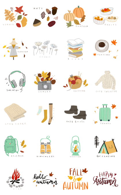 LINE Creators' Stickers - Hello Autumn!