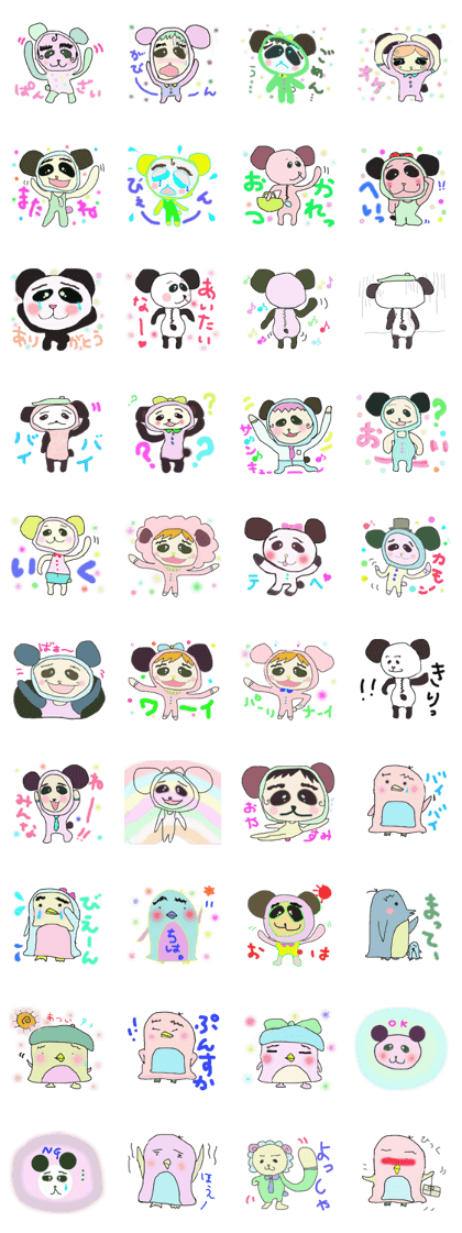 Eyebrows panda penguin