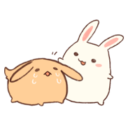 Rabbit to cheer and negative rabbit