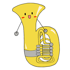 Orchestra or Brass Band Tuba Sticker