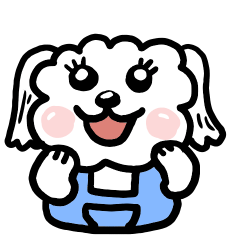 White Pekingese sticker peko