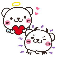 しろくまの天使と悪魔 Line スタンプ Line Store しろくまの天使と悪魔 Line スタンプ Line Store