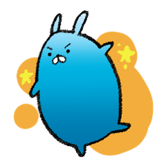 Blue rabbit daily sticker2