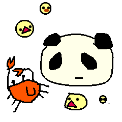 panda,crab,hiyoko