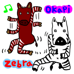 Okapi and Zebra