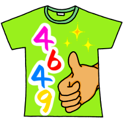 T-shirt-shaped sticker 2.