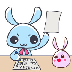 Blue rabbit to study