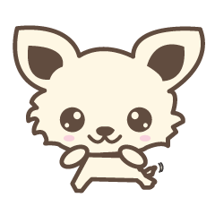 chihuahua "kawaii" stamp