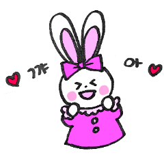 rabbit Korean sticker