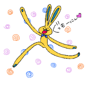 Happy yellow rabbits