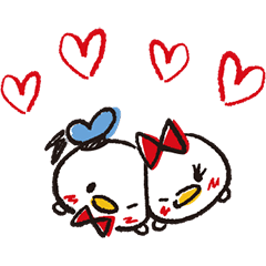 Disney Tsum Tsum ลายเส้นสีเทียน