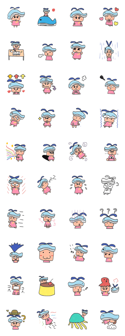 A girl wearing a hat of whale
