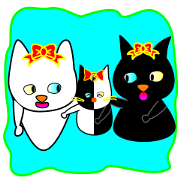 Odd-eyed cat family
