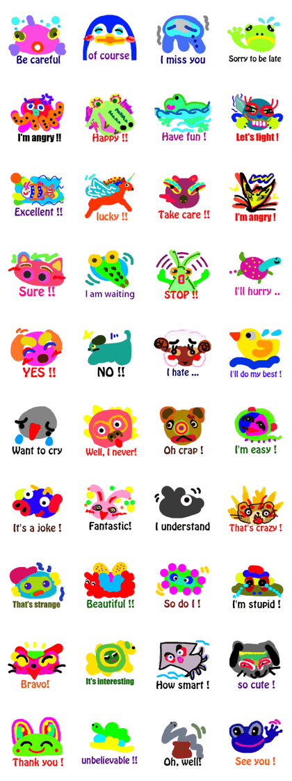Sticker of lovely animals.2