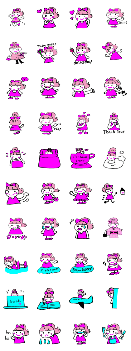 Pink favorite cute girl