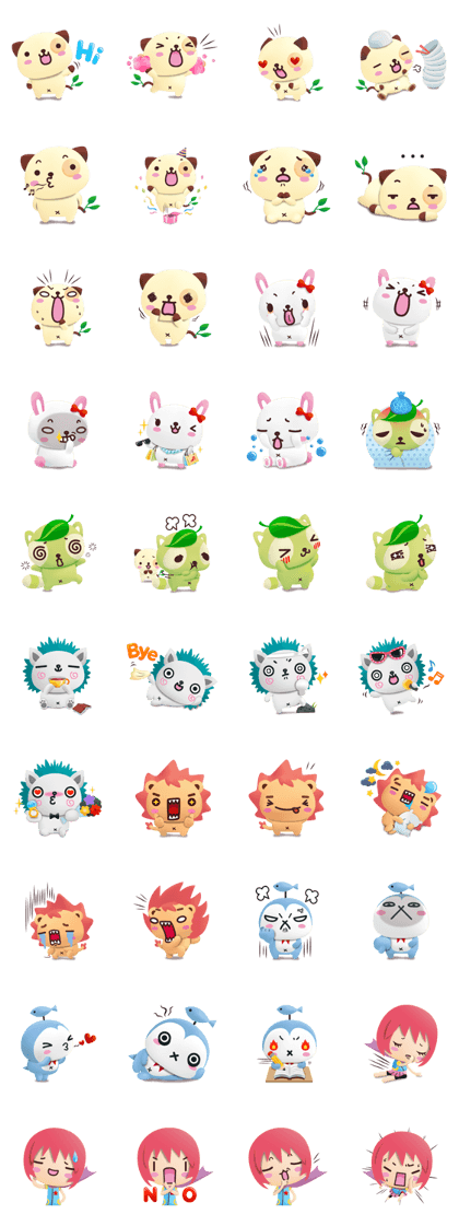 Pandadog and Friends 3D by Funnyeve