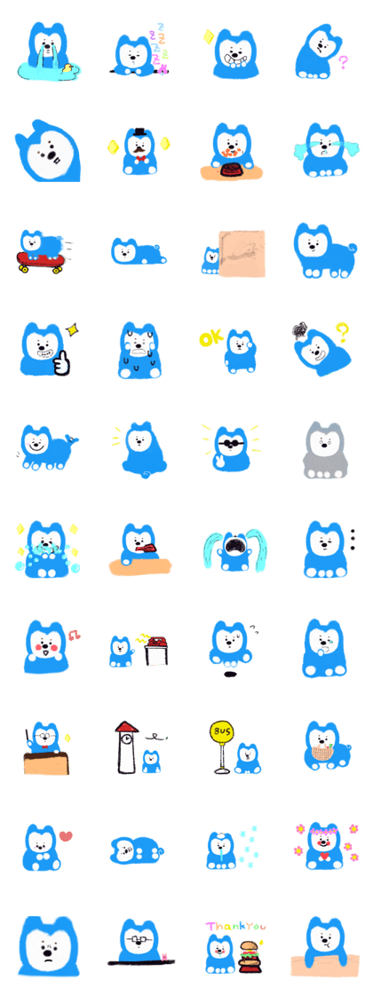 Blue color dog