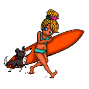 Surfing friends